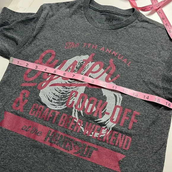 Imperfect graphic tshirt oyster cook off craft beer tshirt small tee - Picture 3 of 8